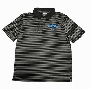 Carolina Panthers Polo Shirt | Button Polyester Casual | Mens XL